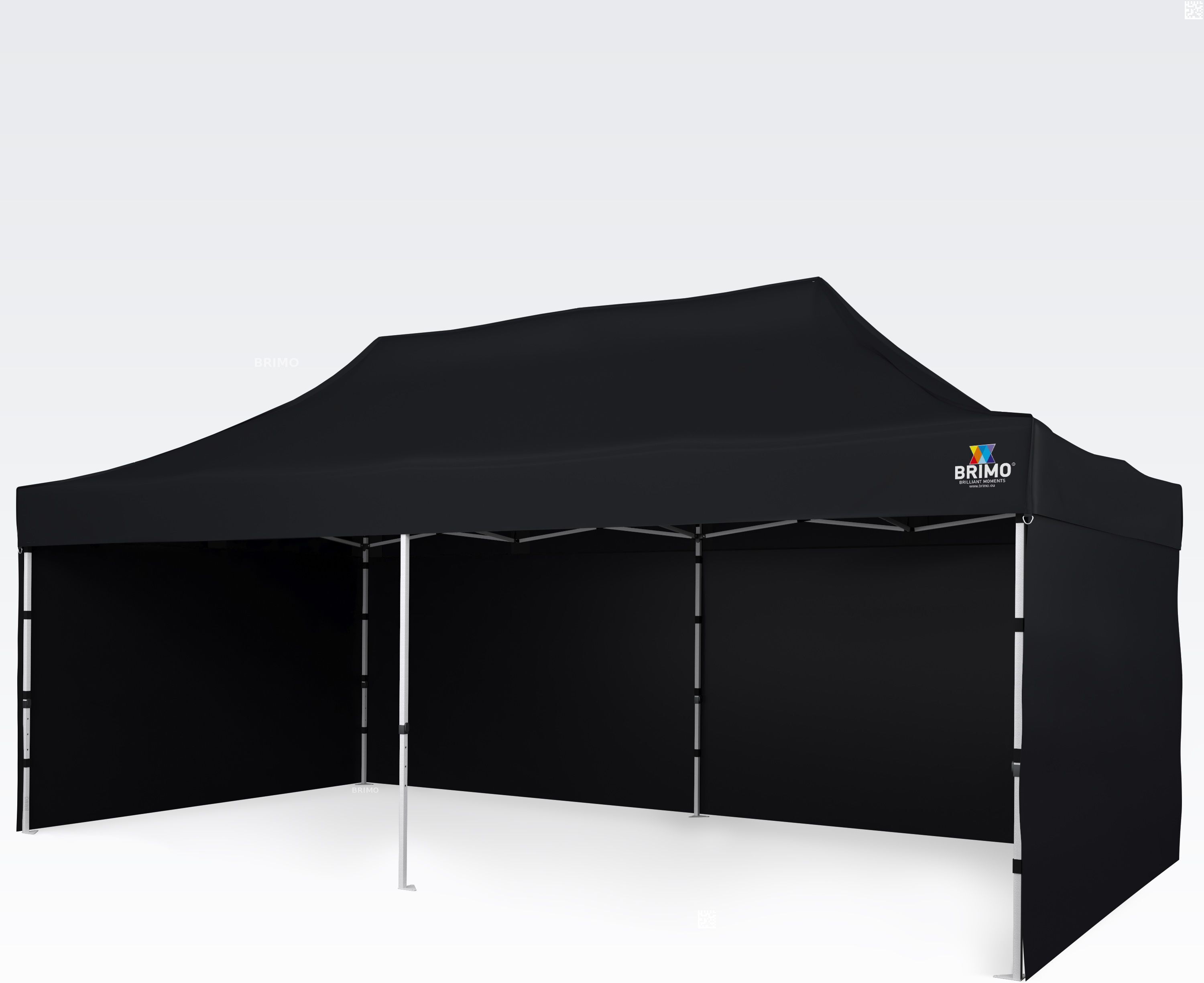 BRIMO Gazebo 3x6m Gratis: 3pz pareti piene, 12 picchetti e copertura protettiva + Garanzia di 5 anni!