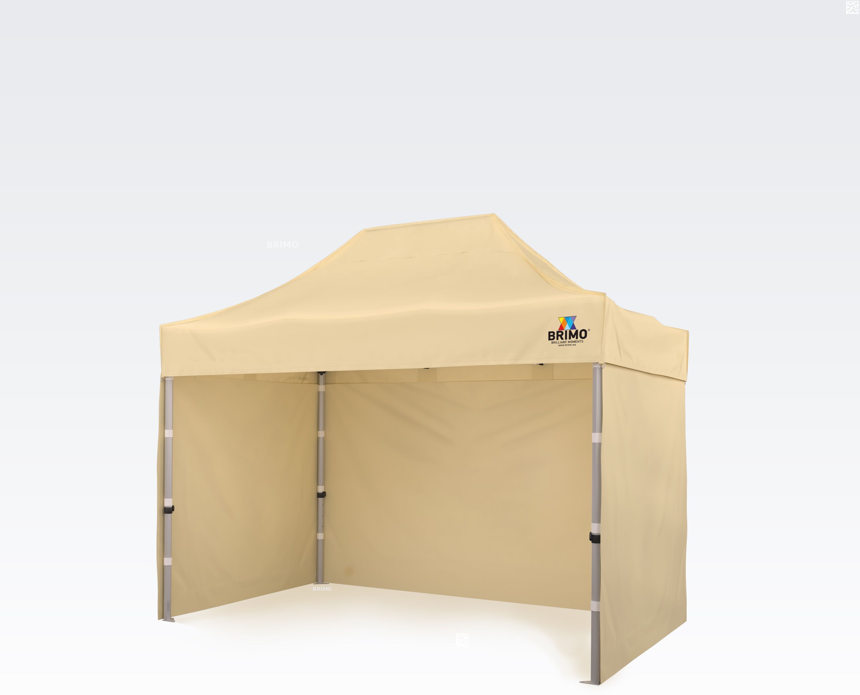 BRIMO Gazebo per mercati 2x3m Gratis: 3pz pareti piene, 8 picchetti e copertura protettiva + Garanzia di 5 anni!