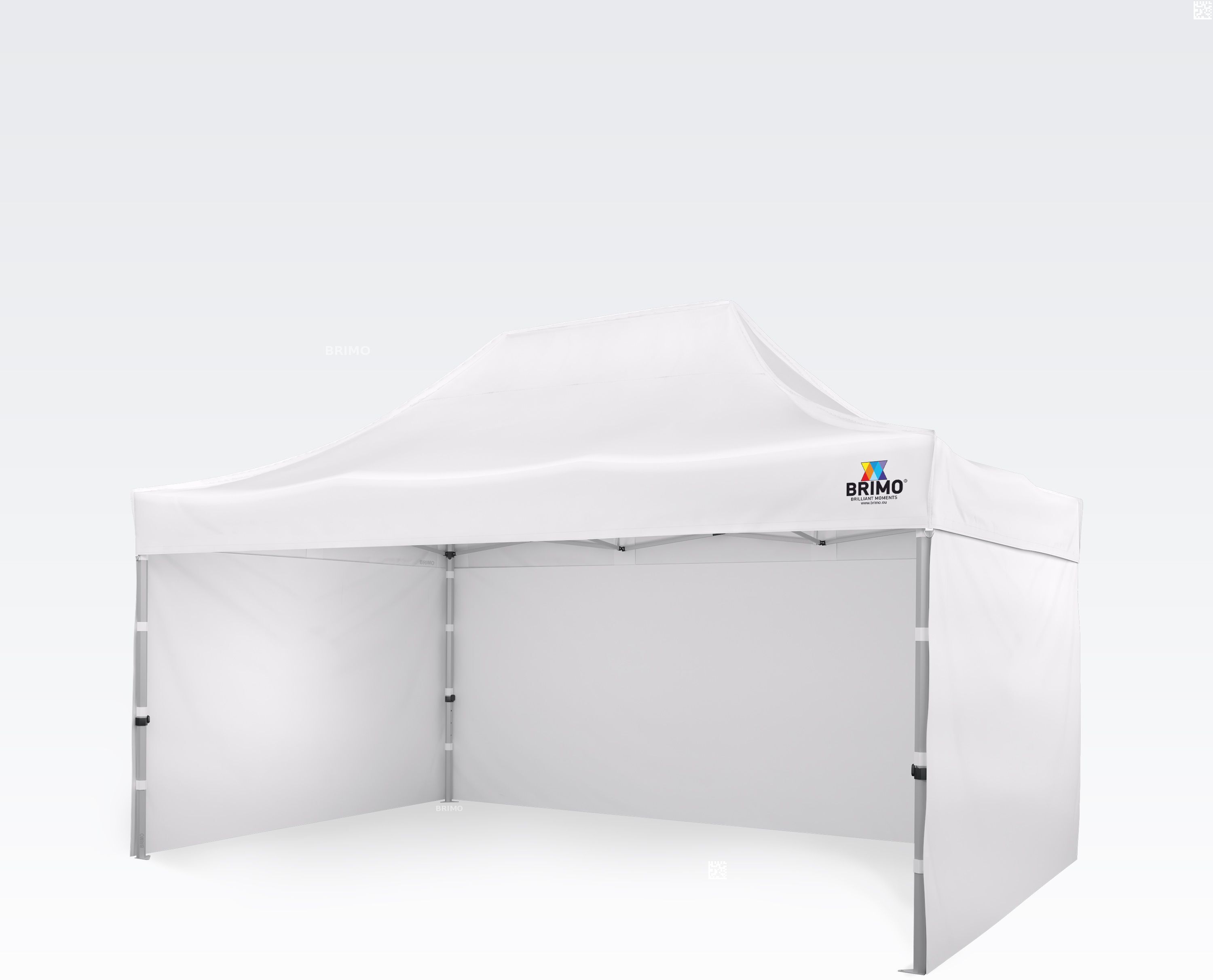 BRIMO Gazebo estensibile a fisarmonica 3x4,5m Gratis: 3pz pareti piene, 8 picchetti e copertura protettiva + Garanzia di 5 anni!