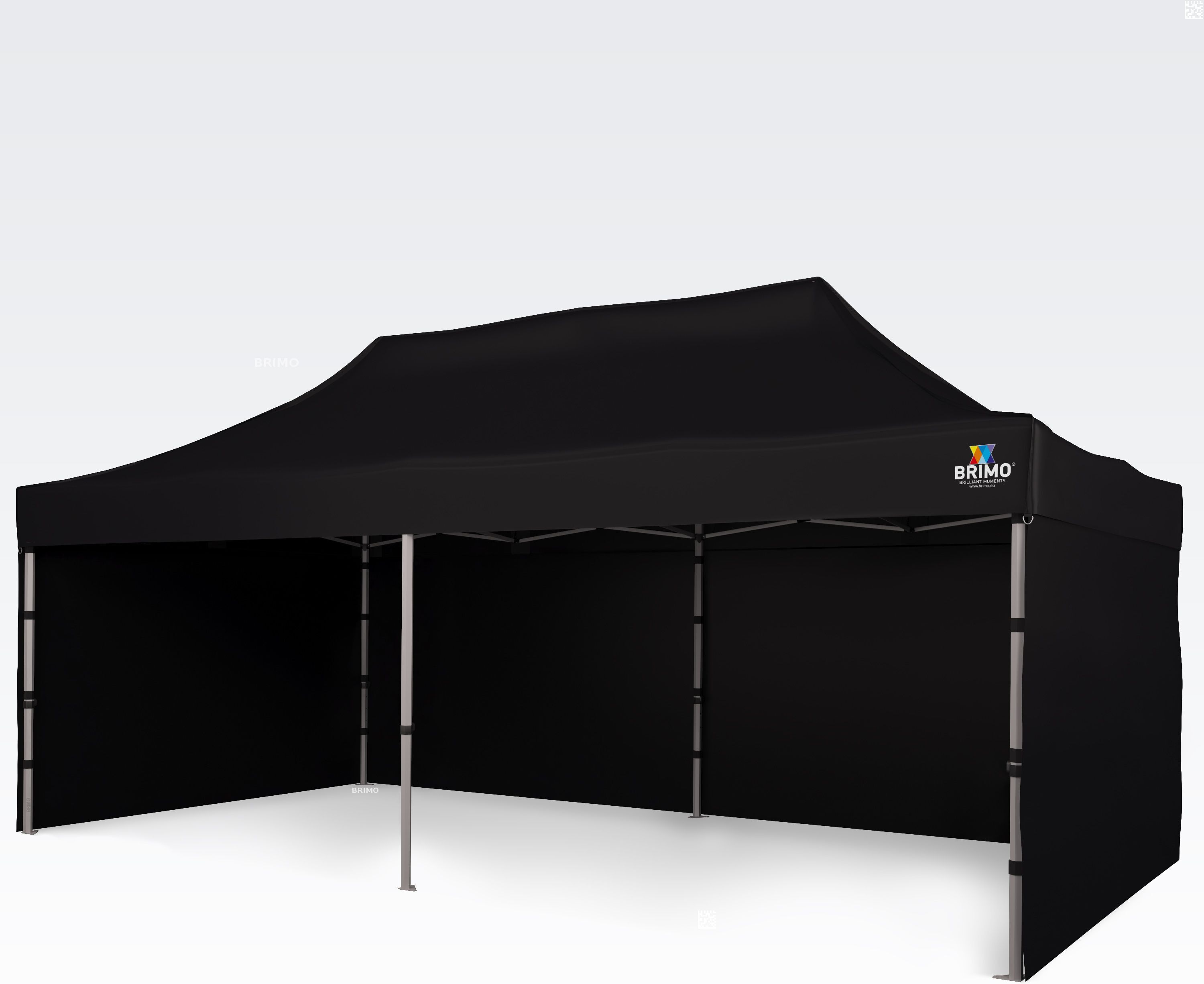 BRIMO Gazebo pieghevole 3x6m Gratis: 3pz pareti piene, 12 picchetti e copertura protettiva + Garanzia di 5 anni!