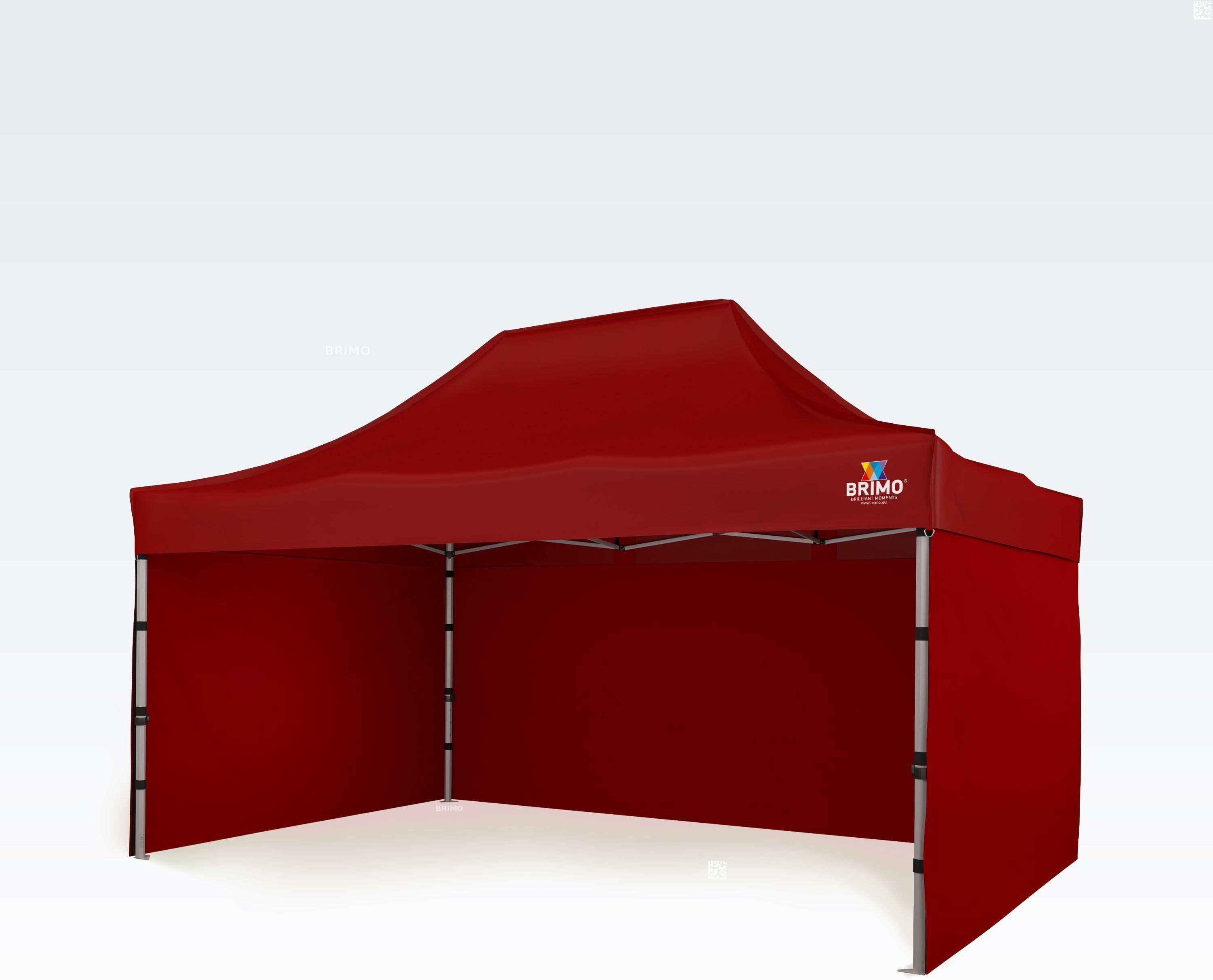 BRIMO Gazebo estendibile a fisarmonica 3x4,5m Gratis: 3pz pareti piene, 8 picchetti e copertura protettiva + Garanzia di 5 anni!