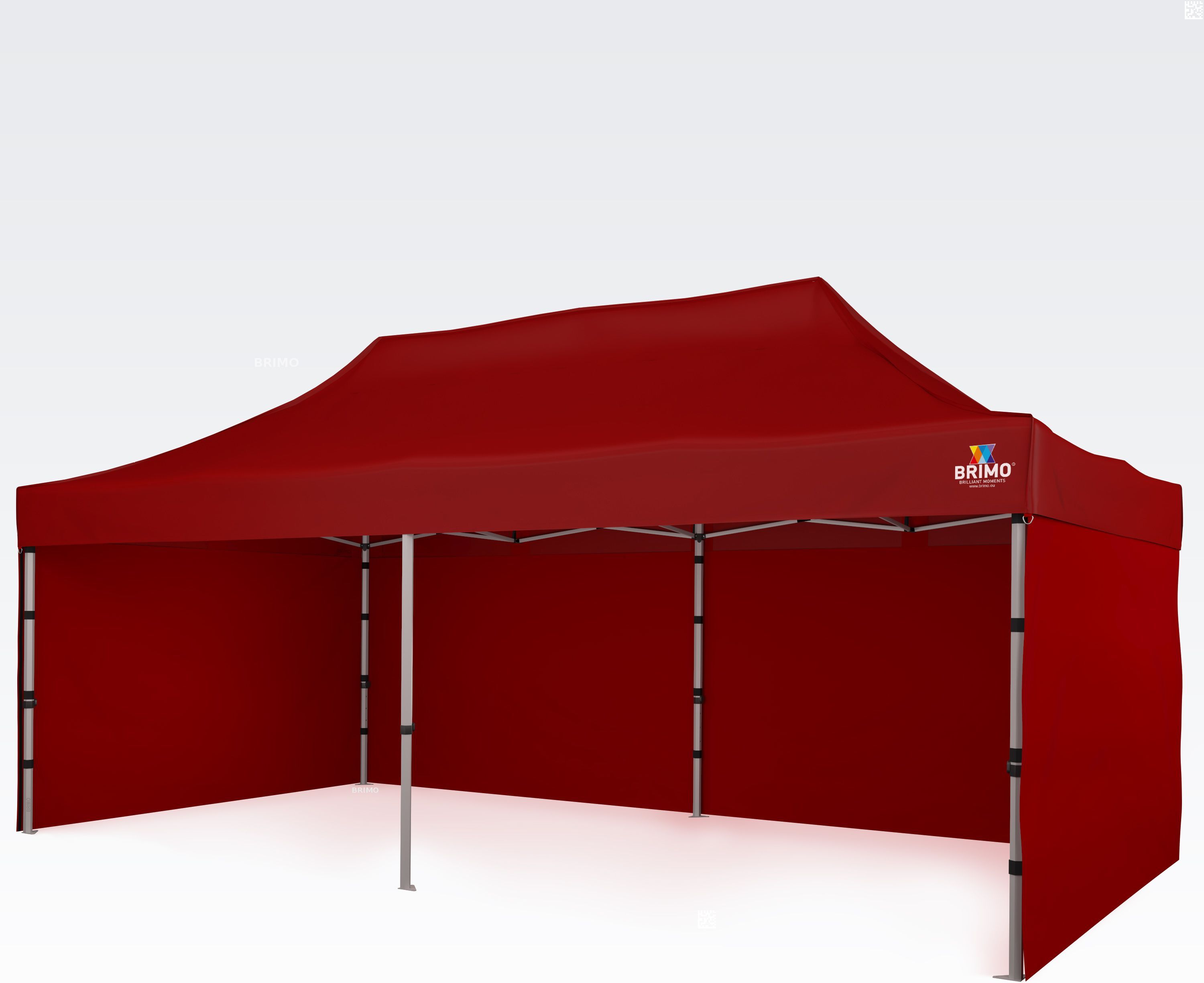 BRIMO Gazebo Richiudibile 4x8m Gratis: 3pz pareti piene, 12 picchetti e copertura protettiva + Garanzia di 5 anni!