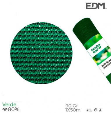 Edm Product Rete Ombreggiante Frangivista 1x50 Metri Verde 90gr/mq