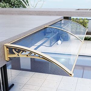 Marquesinas para Puertas y Ventanas Toldos para Puertas Tejadillo de  Exterior Aluminio Policarbonato Tejadillo de Protección Solar y Lluvia para