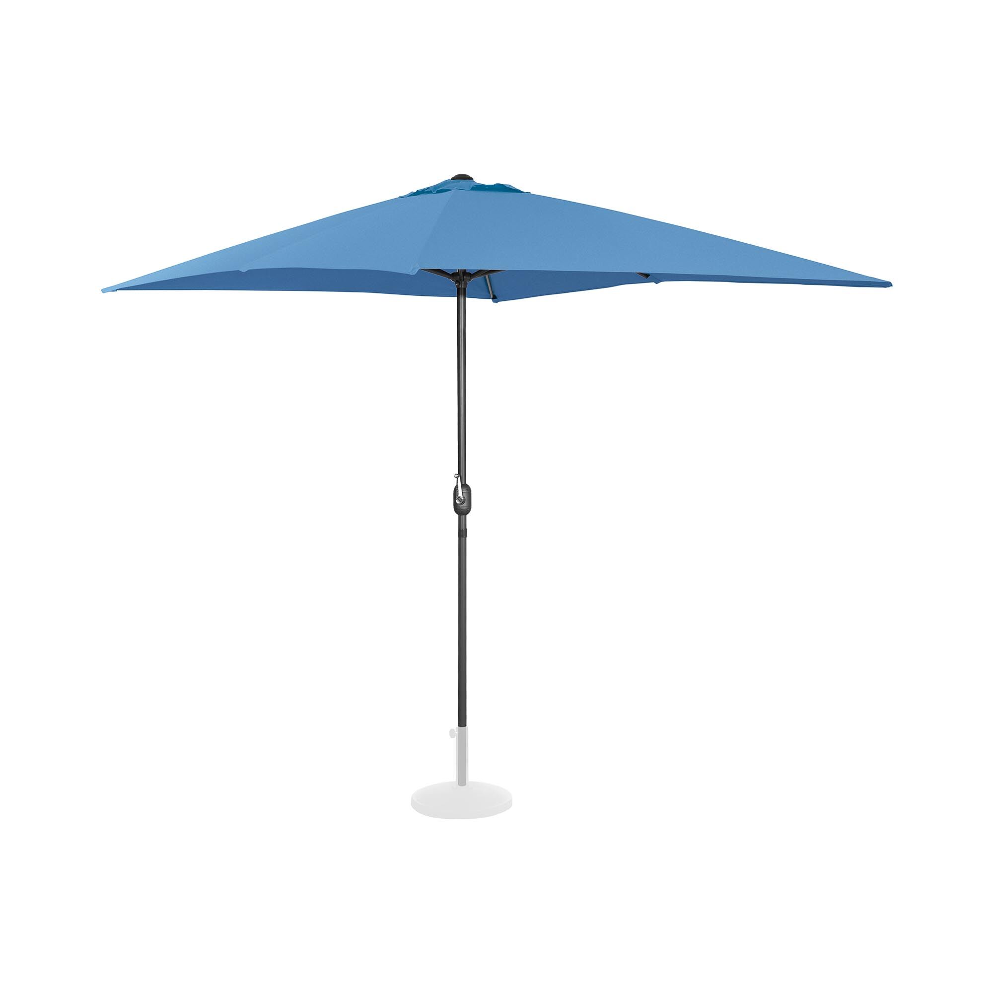 Uniprodo Grote parasol - blauw - rechthoekig - 200 x 300 cm UNI_UMBRELLA_SQ2030BL