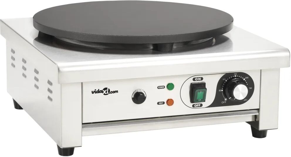 vidaXL Elektrische crêpemaker met lekbakje 40 cm 3000 W