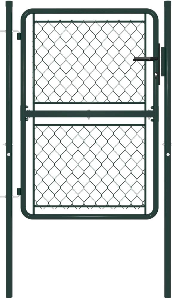 vidaXL Poort 100x150 cm staal groen