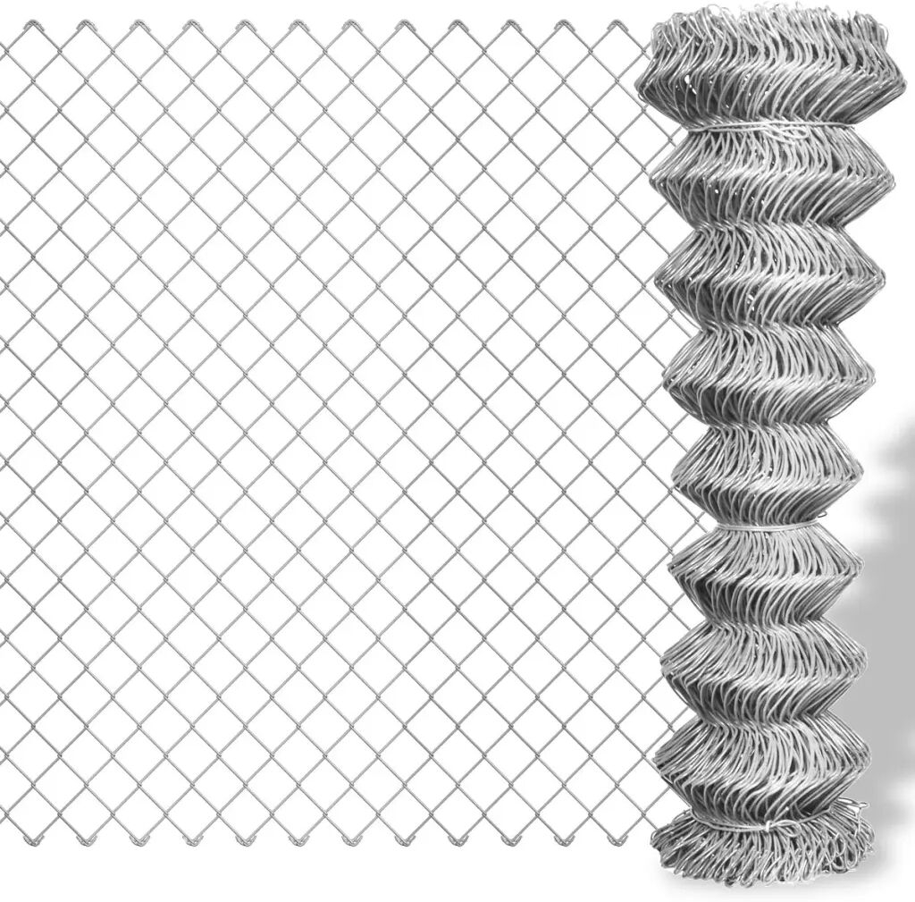 vidaXL Gaashek 15x1,25 m gegalvaniseerd staal zilverkleurig