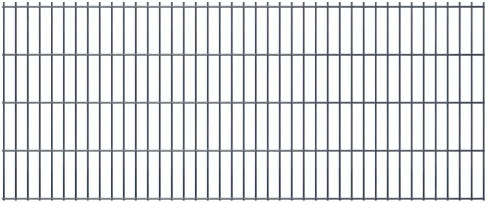 vidaXL Dubbelstaafmatten 2,008x0,83 m 8 m (totale lengte) grijs