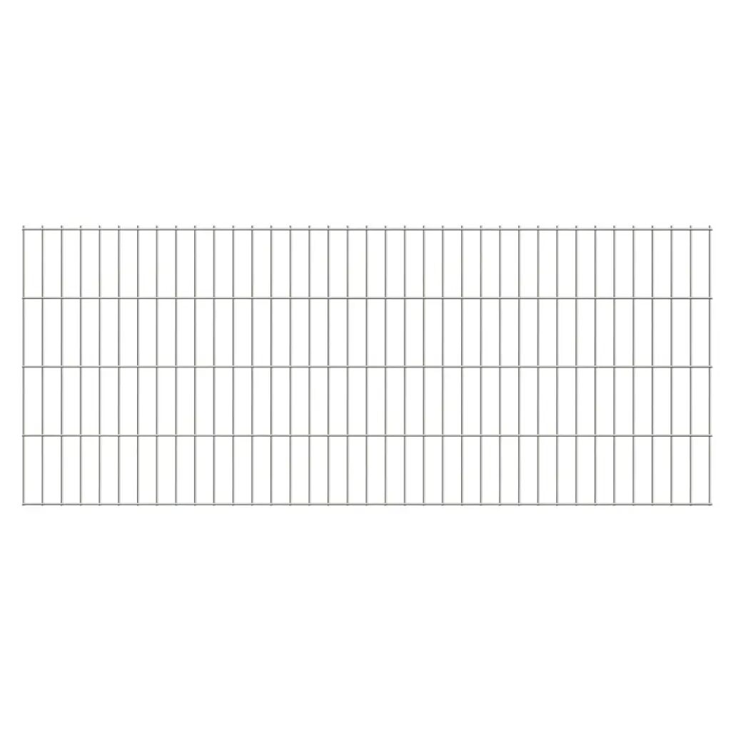 vidaXL Dubbelstaafmatten 2,008x0,83 m 40 m (totale lengte) zilverkleur