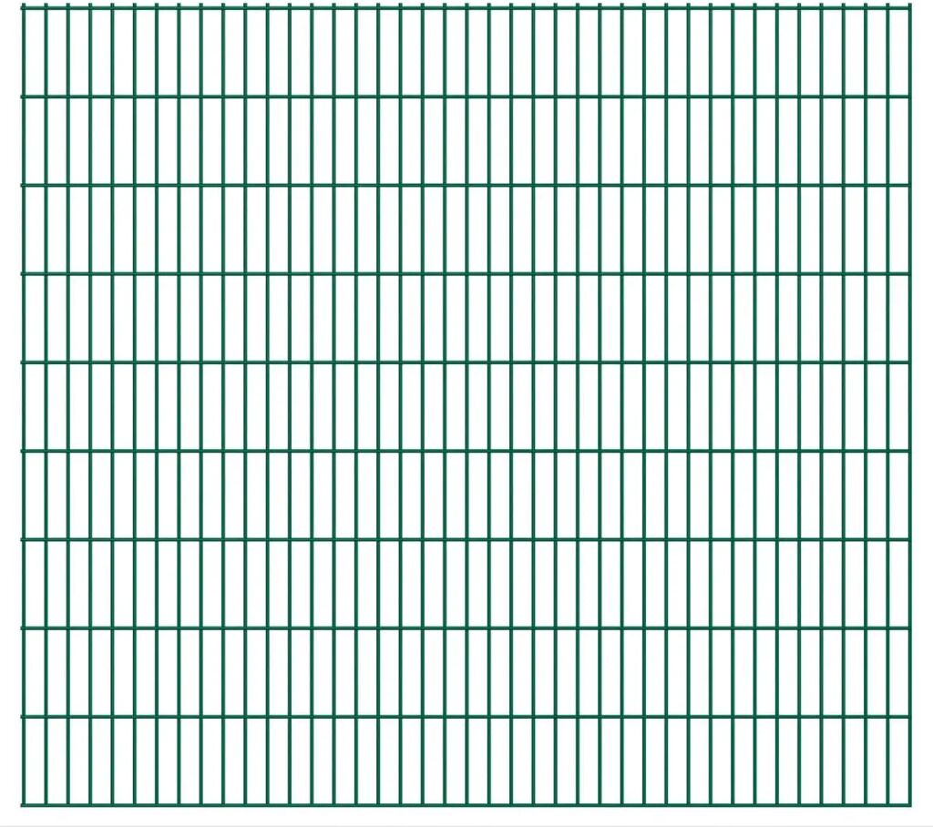 vidaXL Dubbelstaafmatten 2,008x1,83 m 26 m (totale lengte) groen