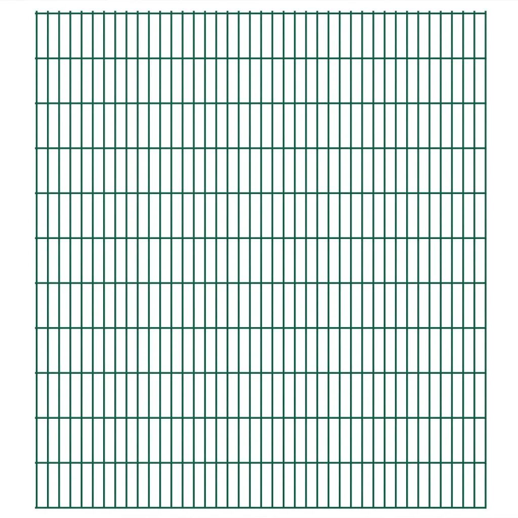 vidaXL Dubbelstaafmatten 2,008x2,23 m 14 m (totale lengte) groen