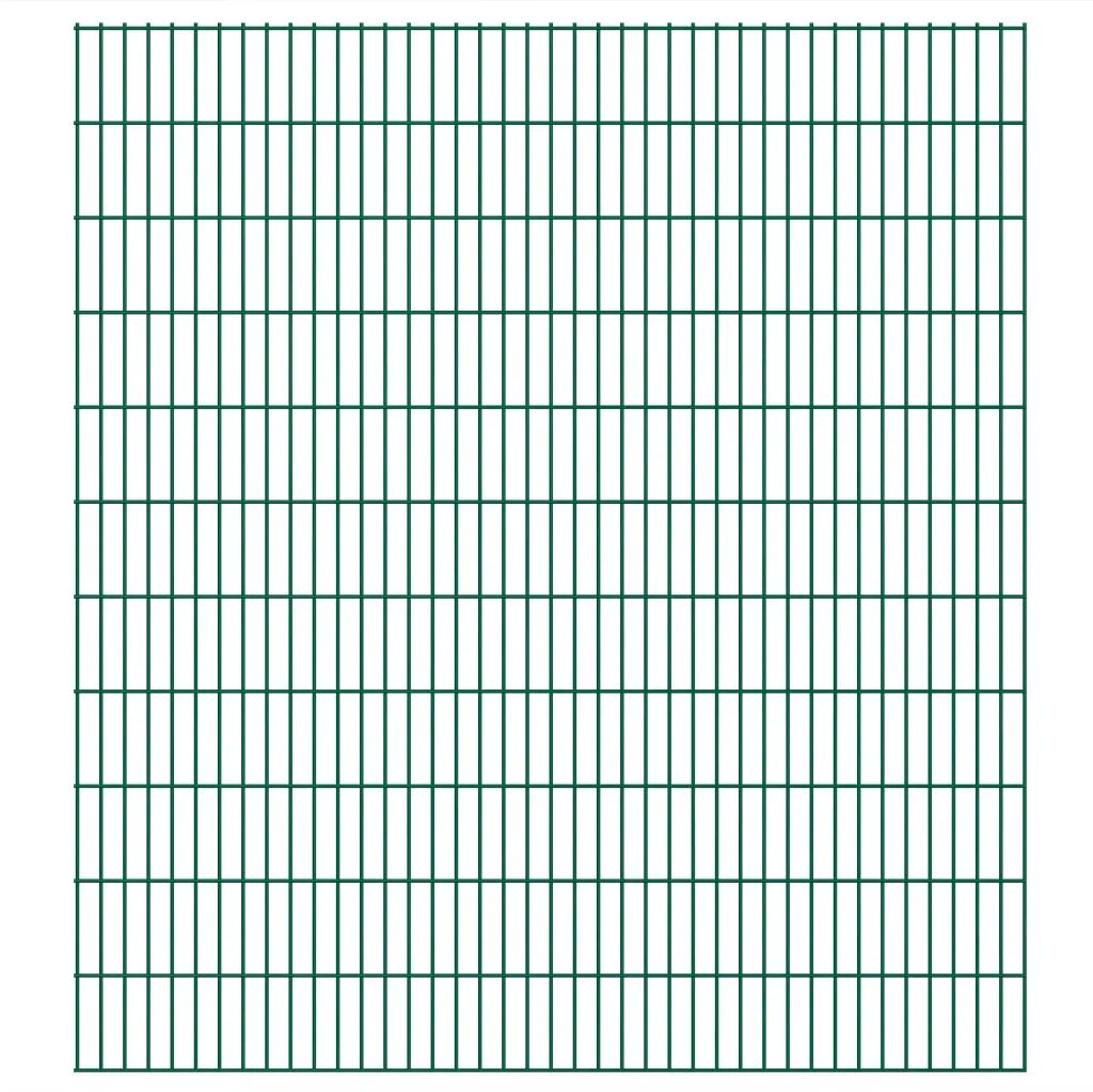 vidaXL Dubbelstaafmatten 2,008x2,23 m 16 m (totale lengte) groen