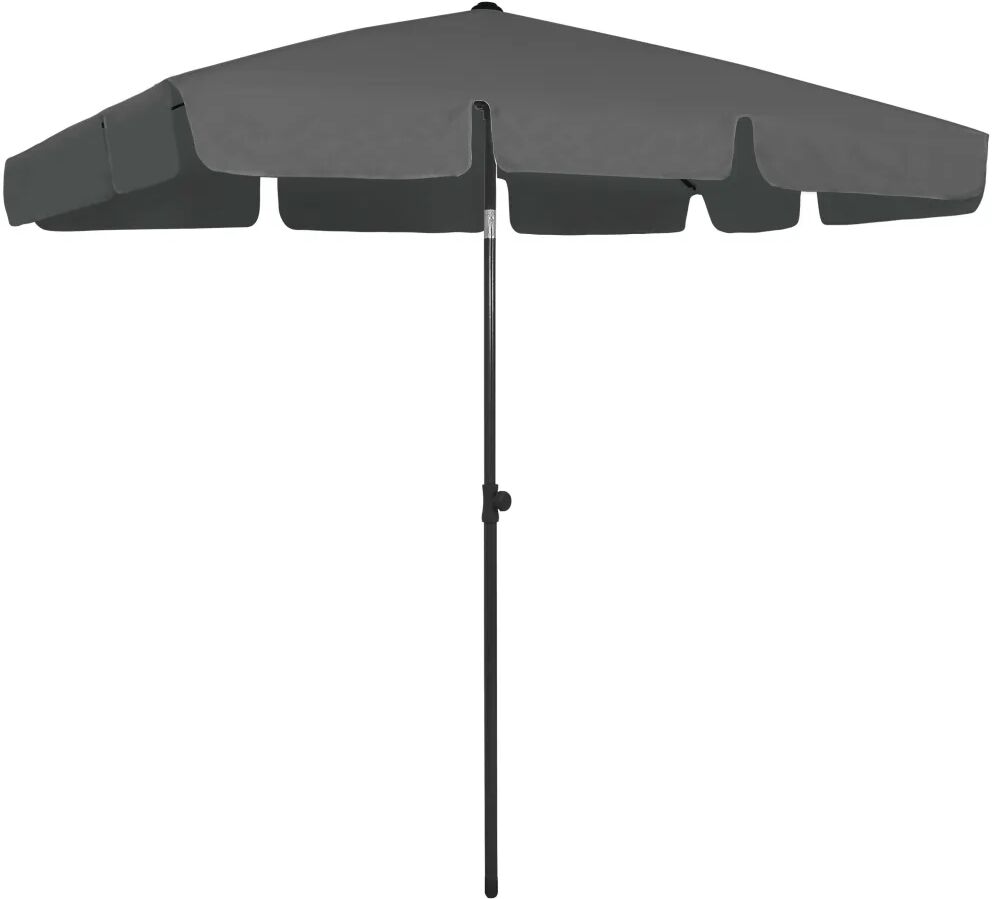 vidaXL Strandparasol 200x125 cm antracietkleurig