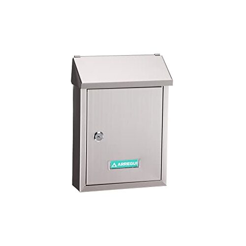 ARREGUI Smart E5727 roestvrijstalen buitenbrievenbus maat S (brievenbus DIN A5)   kleine wandbrievenbus   brievenbus met terugmond brievenbus   corrosiebescherming   eenvoudig te installeren   INOX