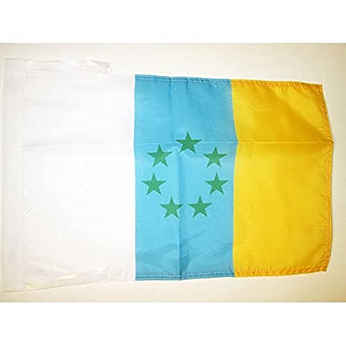 AZ FLAG Onafhankelijke vlag van de Canarische Eilanden 45x30 cm koorden Canarias nationalistische kleine vlaggen 30 x 45 cm Banner 18x12 in hoge kwaliteit