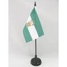 AZ FLAG Andalusië Tafelvlag 15x10 cm Spaanse regio Andalusië Bureaivlag 15 x 10 cm Zwarte plastic stok en voet