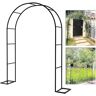 MISKYN Tuinrozenboog, breed 120 cm 140 cm 180 cm 240 cm 300 cm 350 cm Metalen pergola prieel Metalen boog voor klimplanten, decoratieve huwelijksboog,zwart,W3.5M*H2.2M