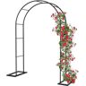 MISKYN Tuinrozenboog, breed 120 cm 140 cm 180 cm 240 cm 300 cm 350 cm Metalen pergola prieel Metalen boog voor klimplanten, decoratieve huwelijksboog,Groen,W1.2M*H2.2M