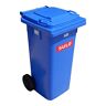 Sulo Recyclingbakken buiten 120 L , dustbin, wheelie bin, recycling bin, household waste container with lid, blue (22070)