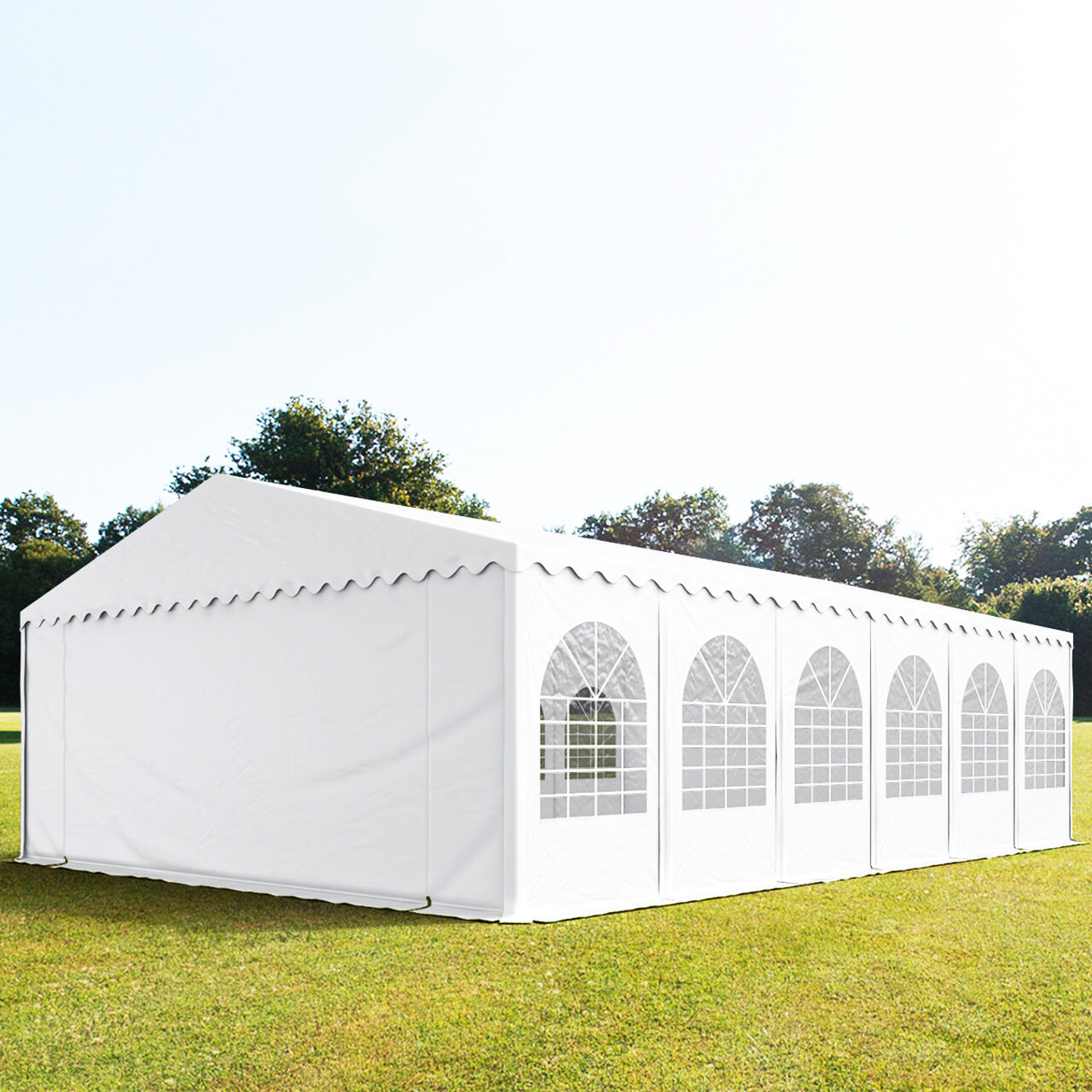 TOOLPORT Partytent 8x12m PVC 550 g/m² wit waterdicht Feesttent