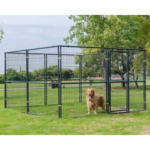 hjem-fritid Hundegård på 3 x 3 m i galvanisert stål