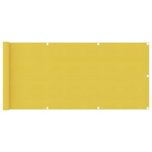 vidaXL Balkongskjerm gul 75x500 cm HDPE