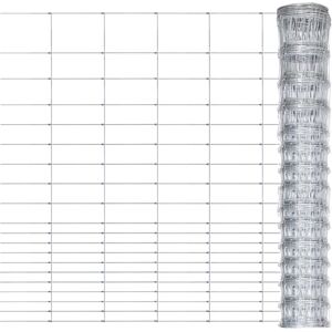 vidaXL Hagegjerde galvanisert stål 50x1,6 m sølv