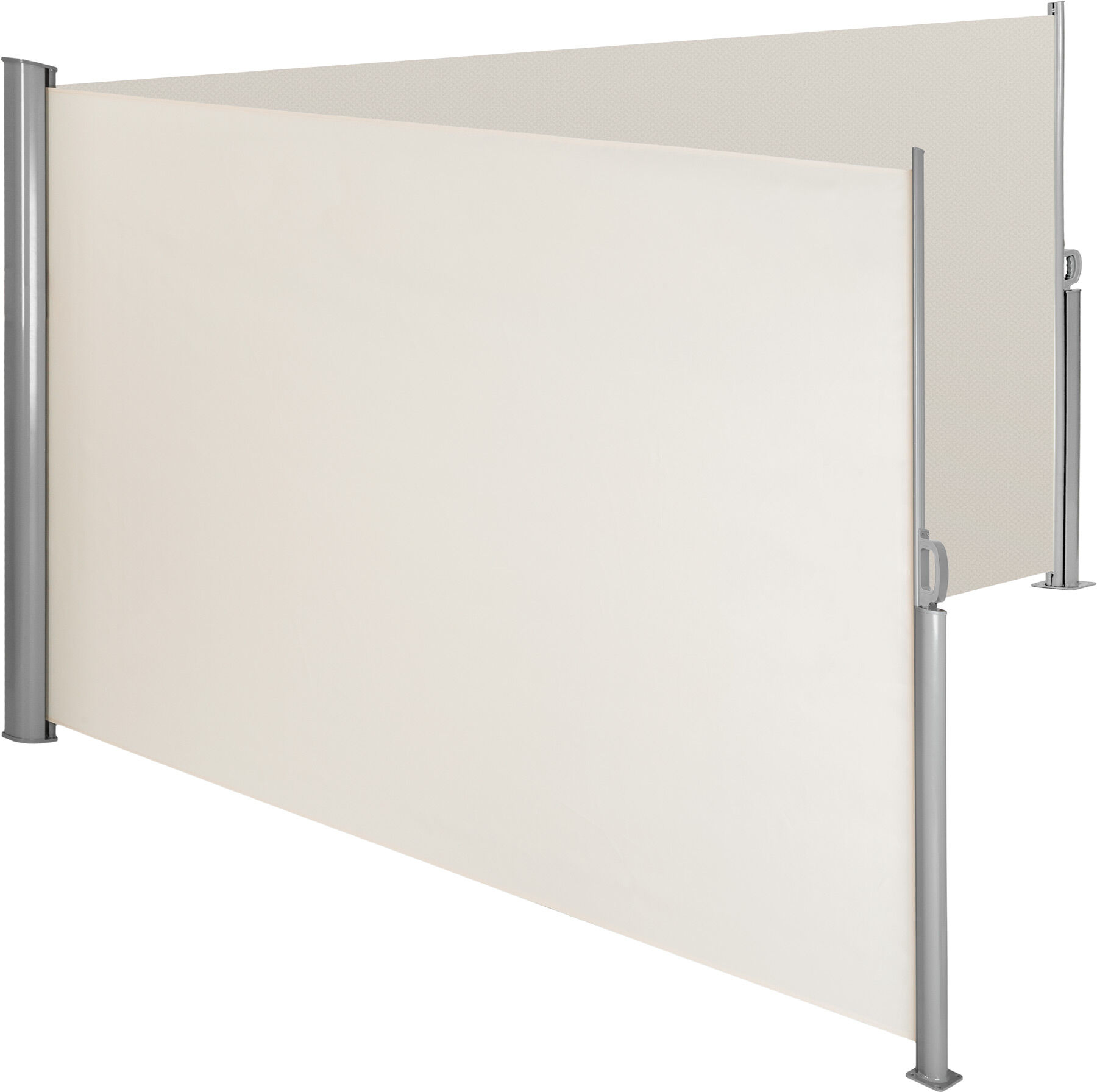 tectake Aluminium dobbel Sidemarkise - 180 x 600 cm,beige