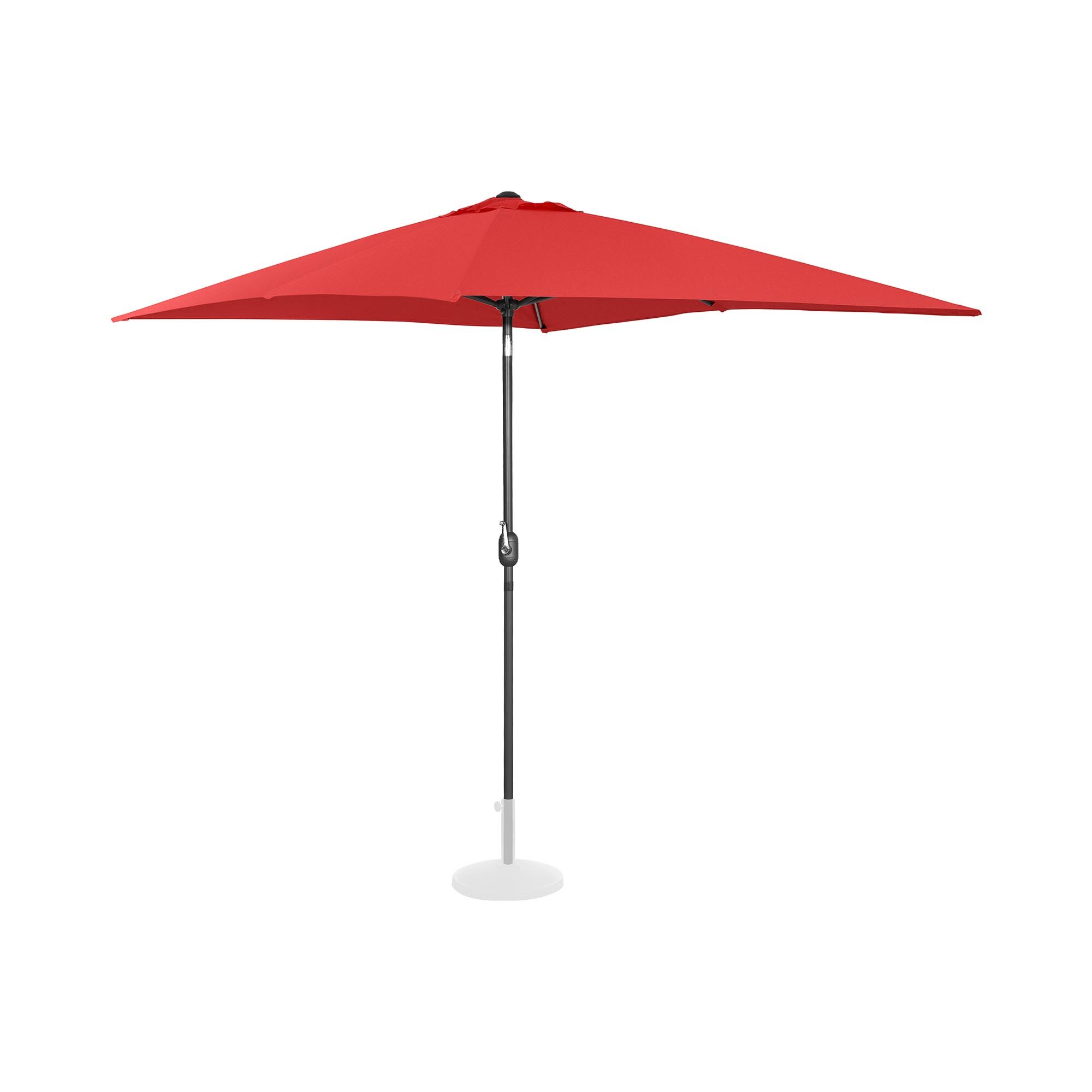 Uniprodo Stor parasoll - rød - rektangulær - 200 x 300 cm - kan skråstilles 10250134