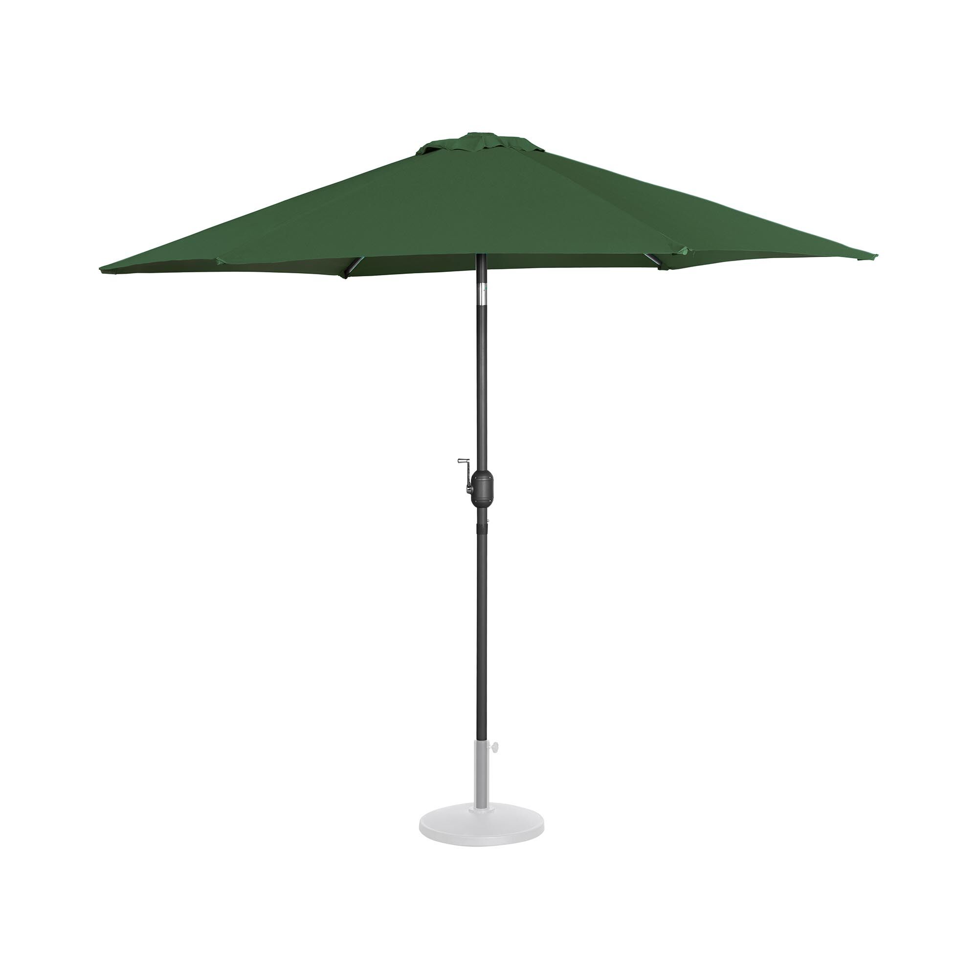 Uniprodo Stor parasoll - grønn - sekskantet - Ø 270 cm - kan skråstilles 10250142