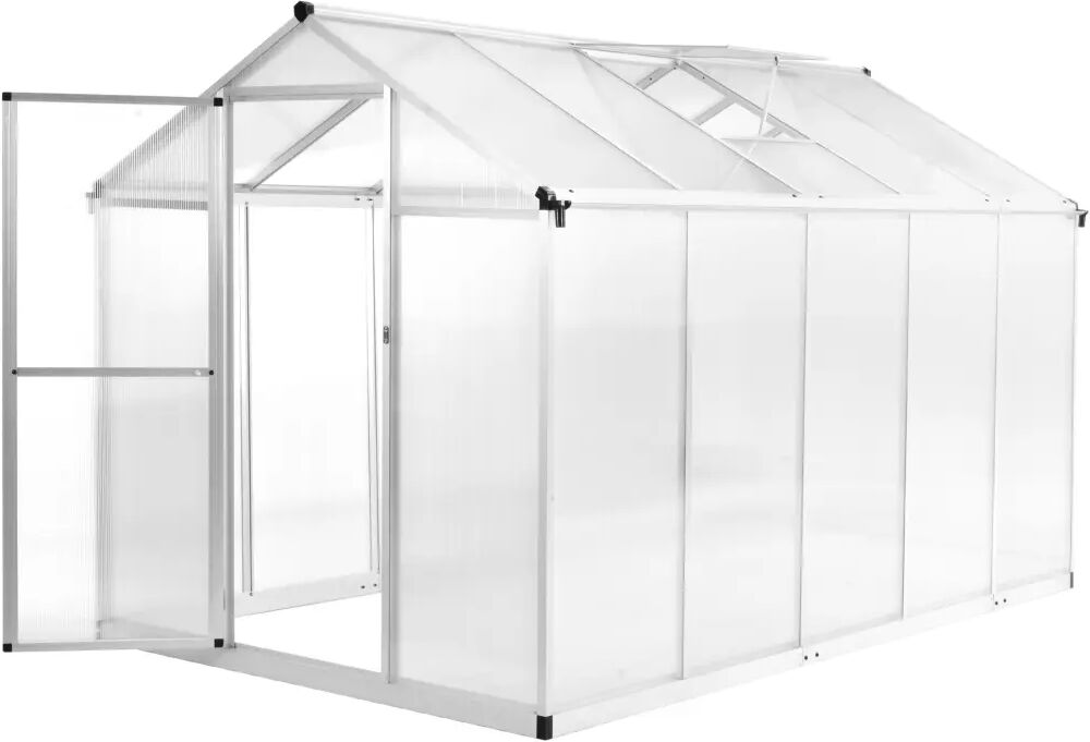 vidaXL Drivhus aluminium 302x190x195 cm 11,19 m³