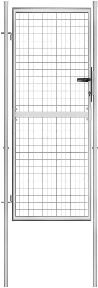 vidaXL Hageport galvanisert stål 105x250 cm sølv