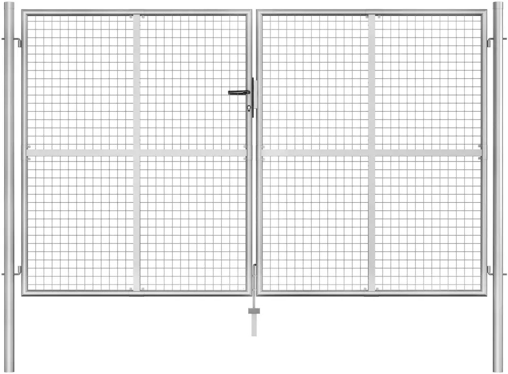 vidaXL Hageport galvanisert stål 306x200 cm sølv