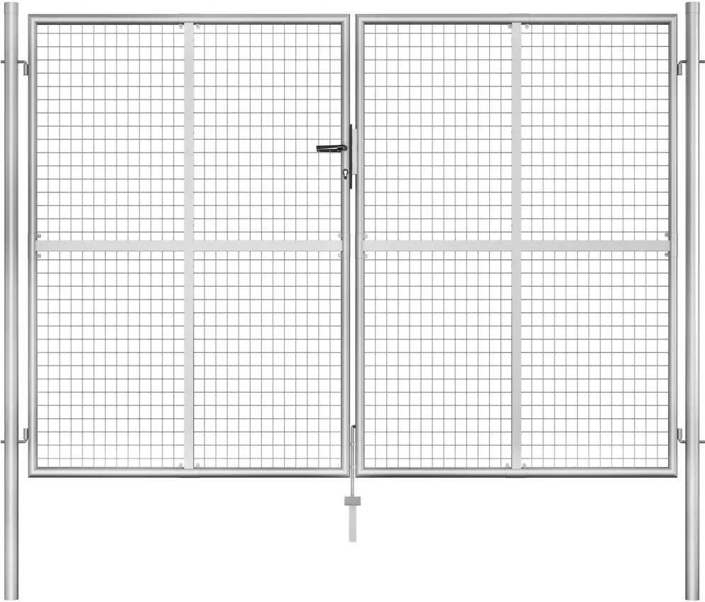 vidaXL Hageport galvanisert stål 306x225 cm sølv