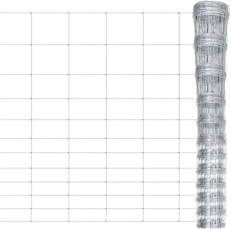 vidaXL Hagegjerde galvanisert stål 50 m 150 cm