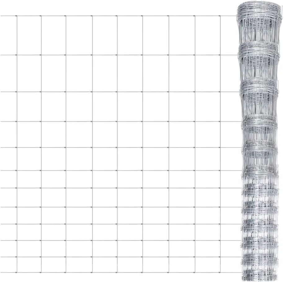 vidaXL Hagegjerde galvanisert stål 50 m 150 cm
