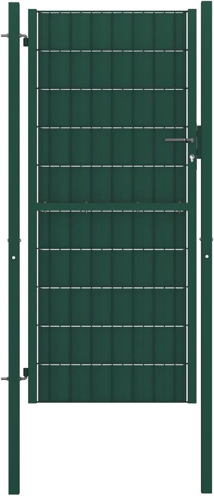 vidaXL Hageport PVC og stål 100x124 cm grønn