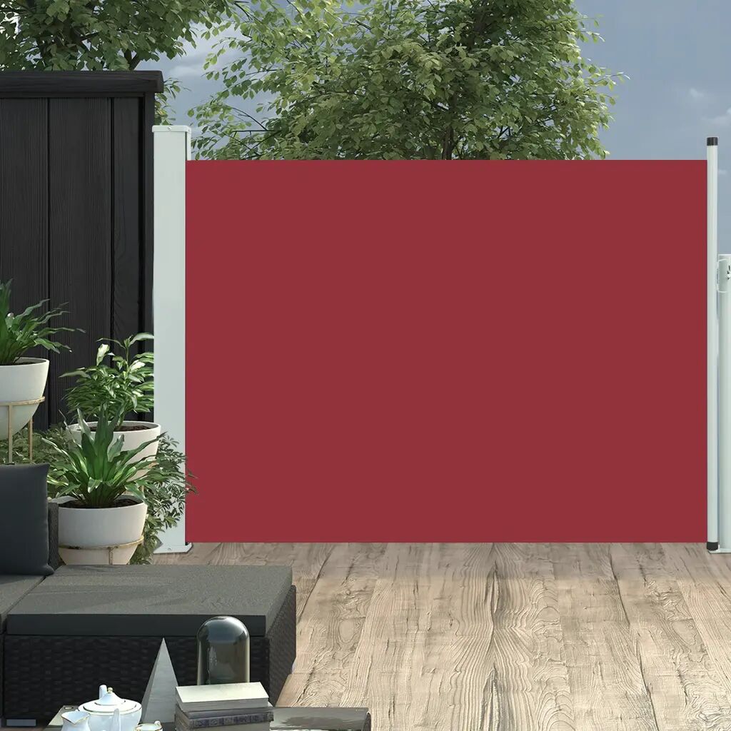 vidaXL Uttrekkbar sidemarkise 120x500 cm rød