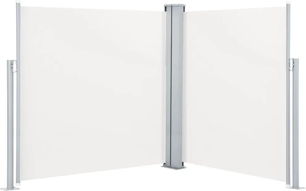 vidaXL Uttrekkbar sidemarkise 140x600 cm kremhvit