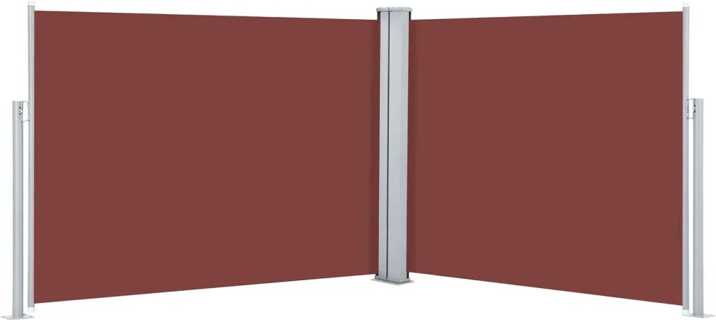 vidaXL Uttrekkbar sidemarkise 140x1000 cm brun