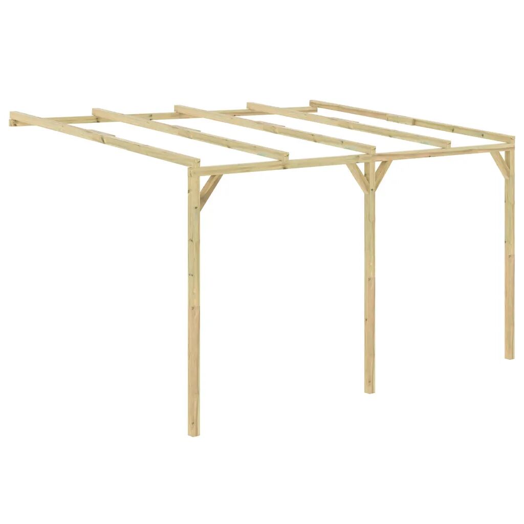 vidaXL Veggmontert pergola 4x3x2,1 m tre