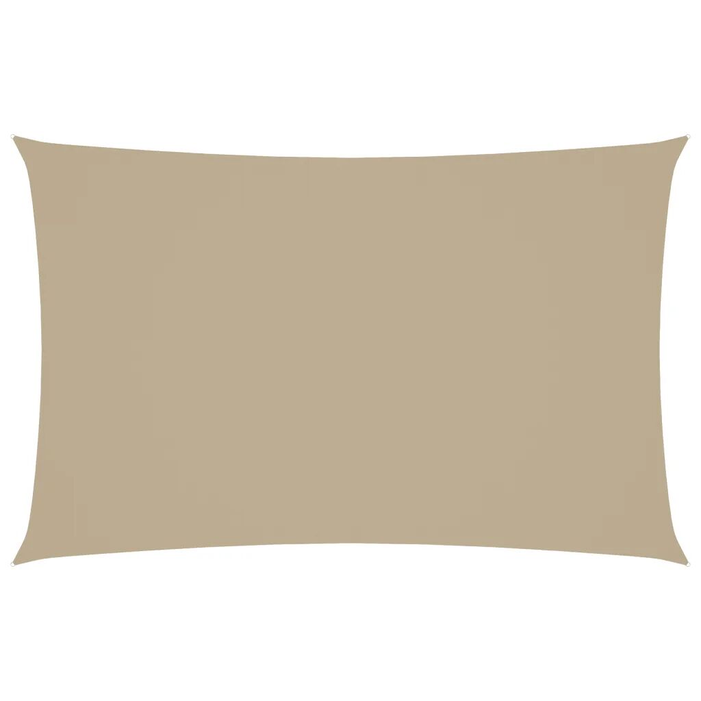 vidaXL Solseil oxfordstoff rektangulær 2,5x5 m beige