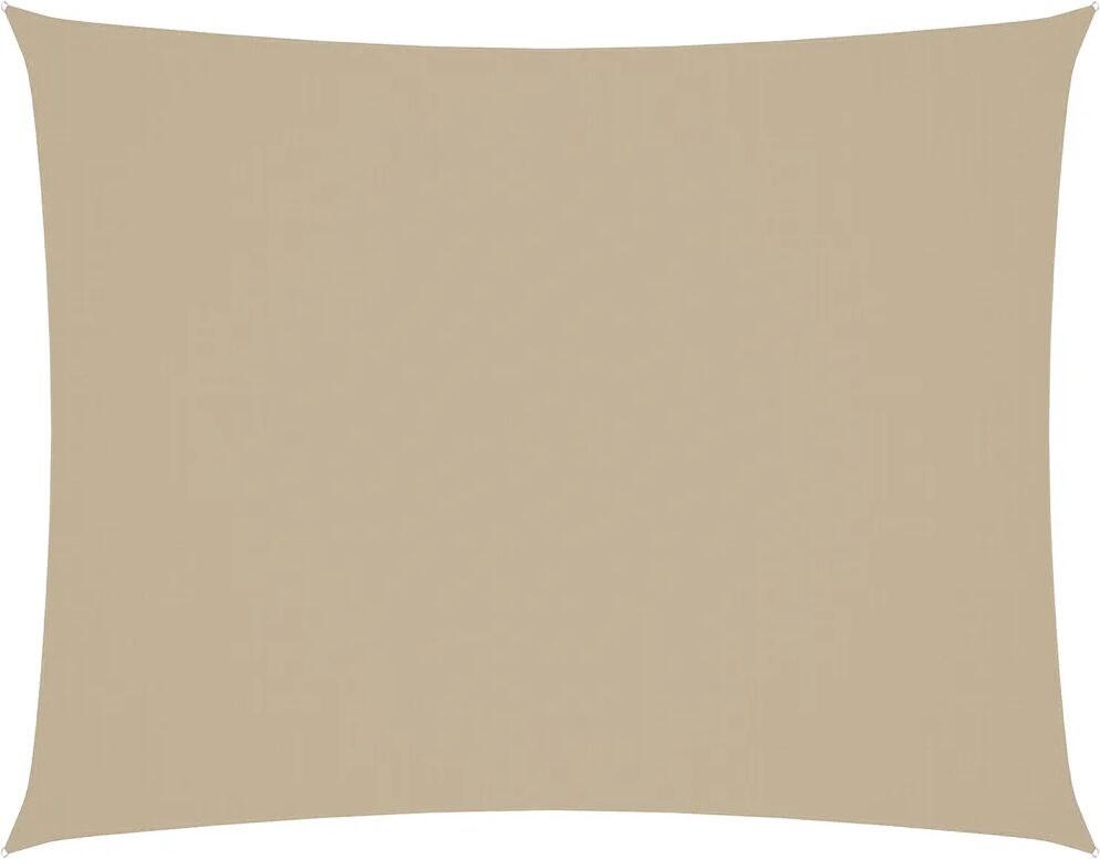 vidaXL Solseil oxfordstoff rektangulær 3x4 m beige