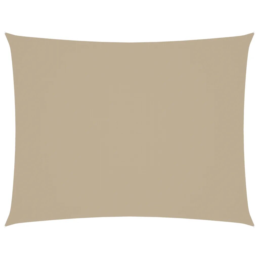 vidaXL Solseil oxfordstoff rektangulær 6x7 m beige