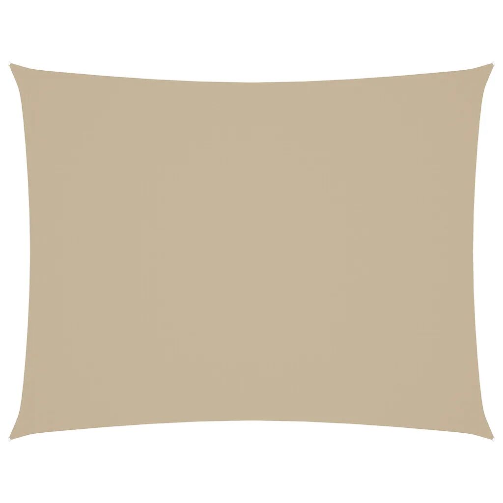 vidaXL Solseil oxfordstoff rektangulær 6x8 m beige