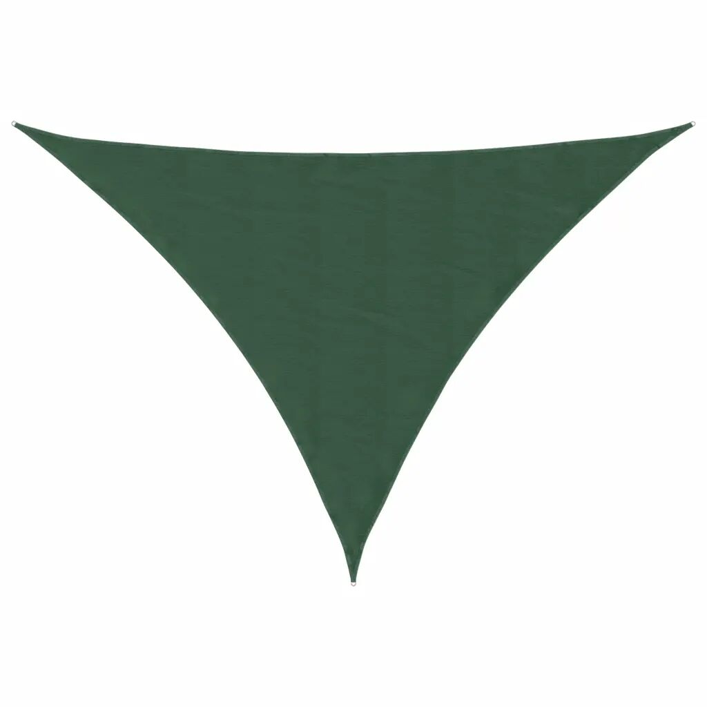 vidaXL Solseil oxfordstoff trekantet 5x5x6 m mørkegrønn