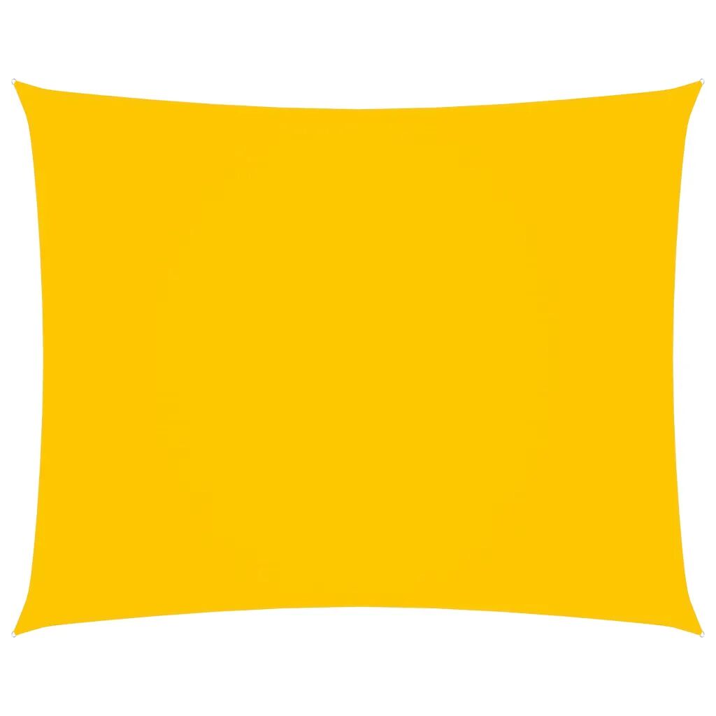 vidaXL Solseil oxfordstoff rektangulær 6x7 m gul