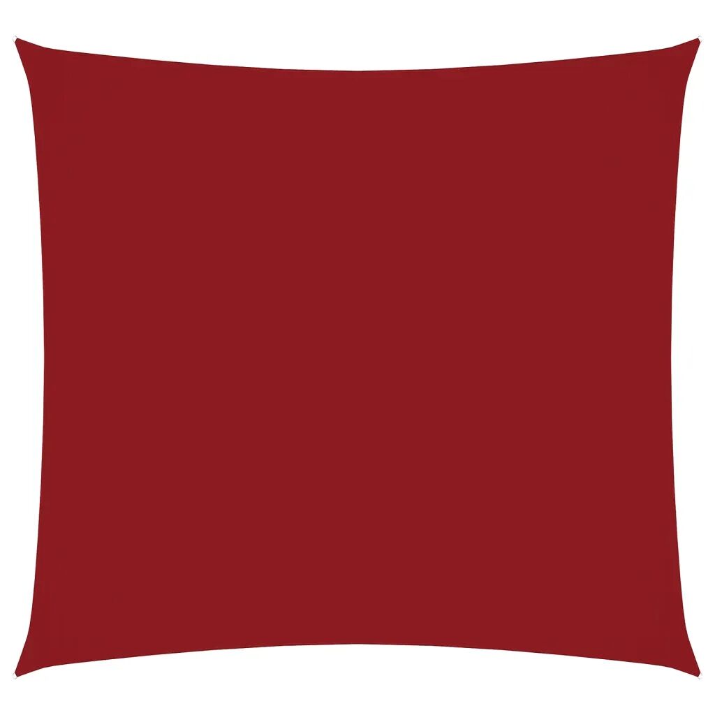 vidaXL Solseil Oxfordstoff kvadratisk 4x4 m rød