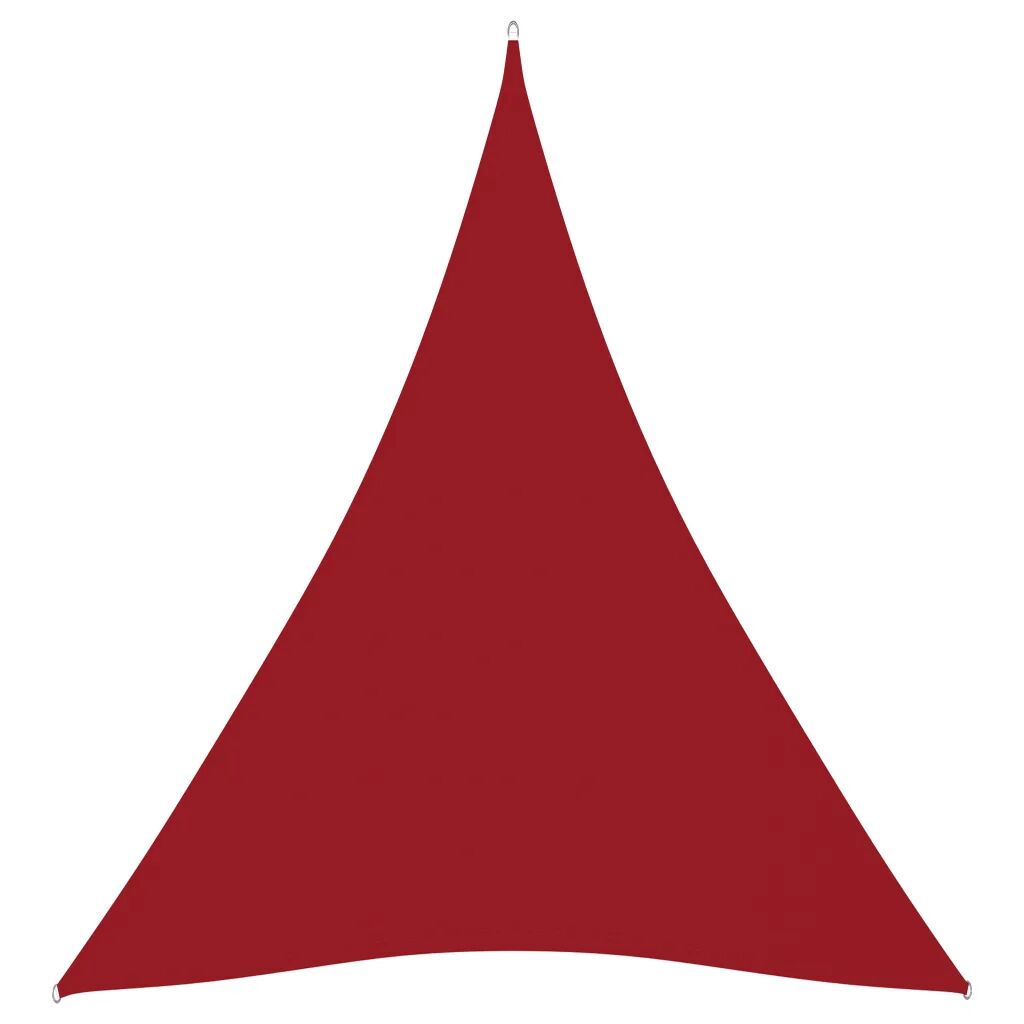 vidaXL Solseil oxfordstoff trekantet 5x6x6 m rød